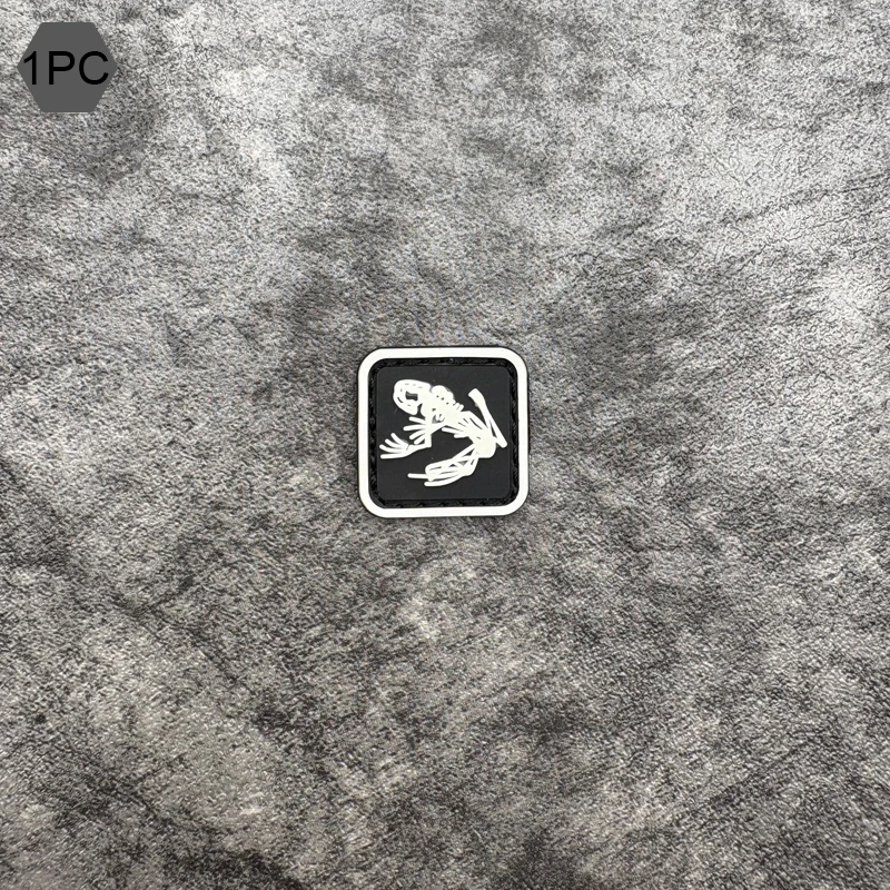Frogman Silhouette Square Pvc Armband, Includes Felt Backing, Pvc Patch Badge Decorative Appliqué