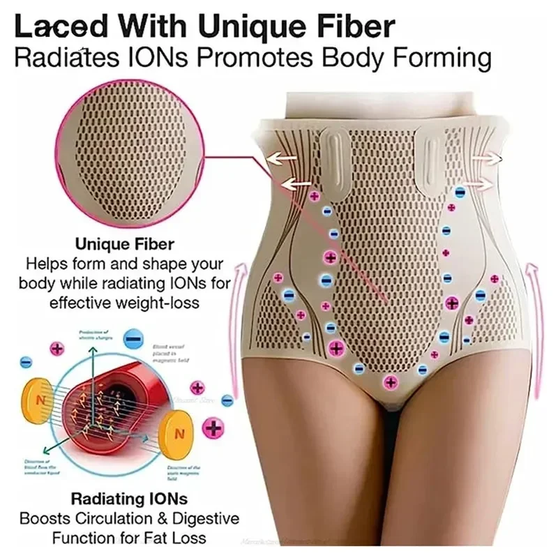 Women\'s Seamless Ice Silk Ion Fiber Underwear Panties Quality Antibacterial Woman High Waist Soft Silk Panty Underpants
