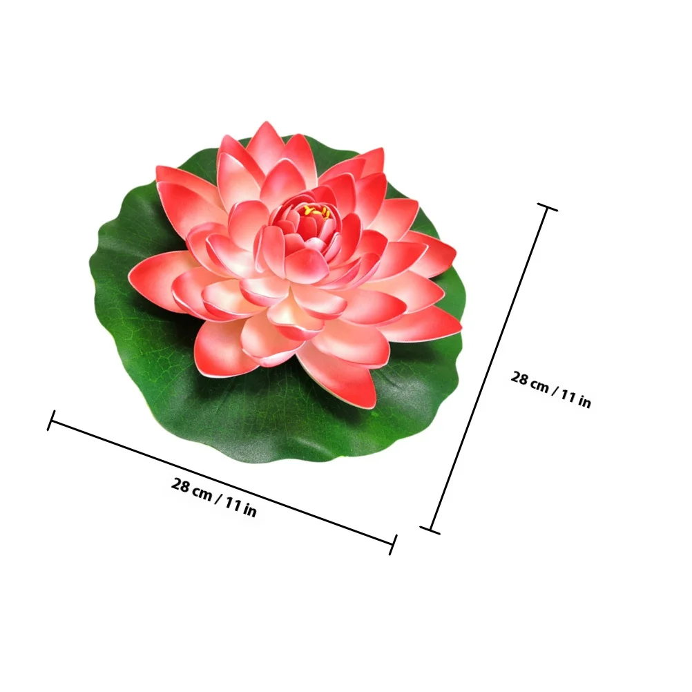 2개 인공 연꽃 장식물, 연못, 수영장, 정원용 가짜 꽃, 시뮬레이션 식물 장식, 어항 분수용