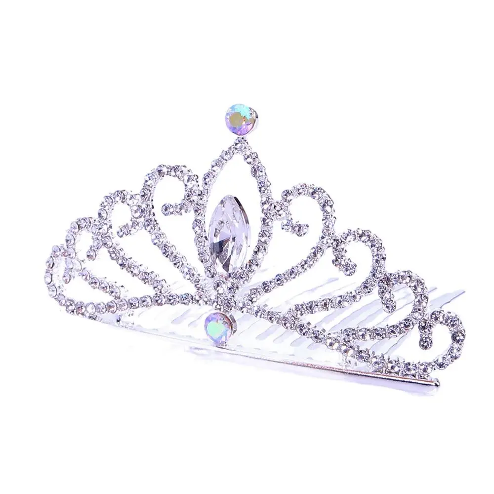 

Hair Accessories Children Korean Style Hairpin Children Girls Hair Comb Rhinestone Hairpin Princess Aisha Tiaras Crystal Crowns