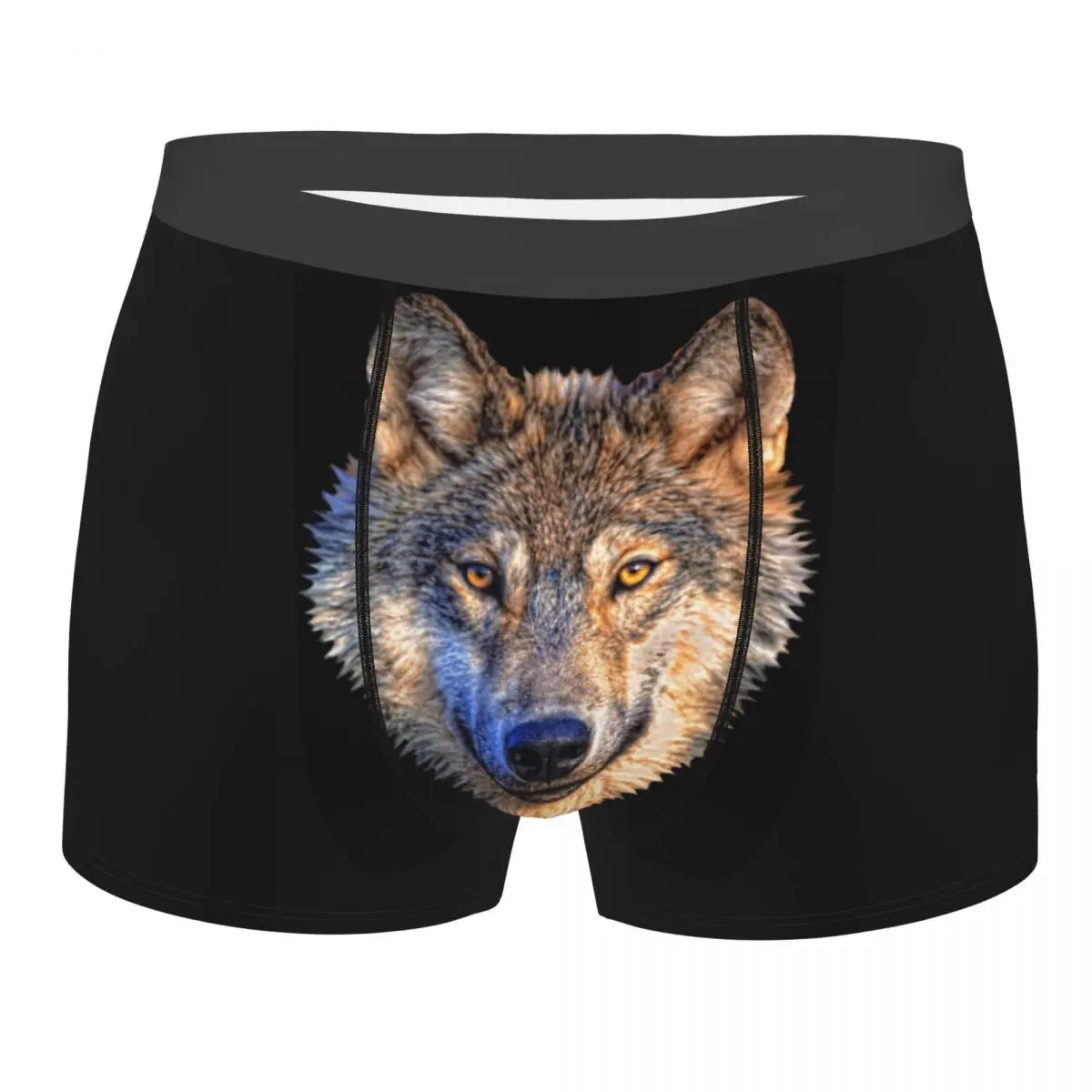 Wolf Painting Animal Arts Underpants Homme Panties Male Underwear Comfortable Shorts Boxer Briefs