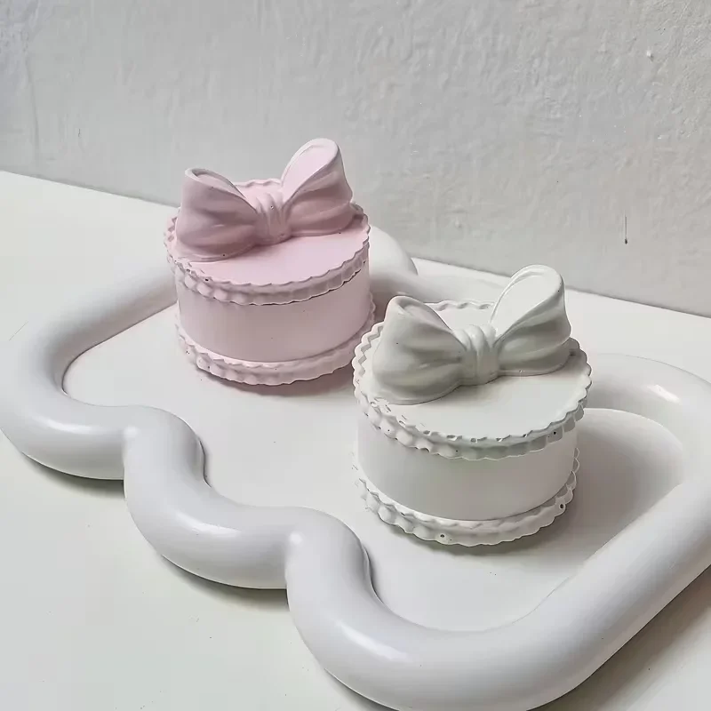 2026New Creative Storage Box Silicone Mold DIY Crystal UV Epoxy Resin Bowknot Storage Box Molds Gift Box Jewelry Making Tools