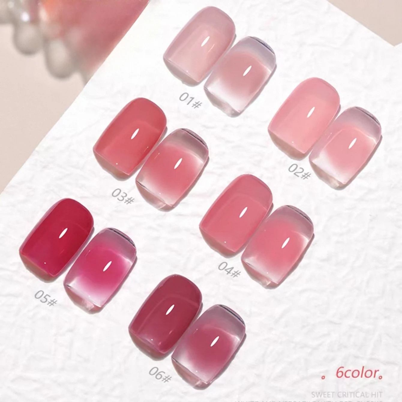 Esmalte de Uñas en Gel Consorz Nude Jelly, Rosa, Transparente, Popular, Jade, Rosa Nude Intenso, Mezcla Avanzada, 1-6 Unidades