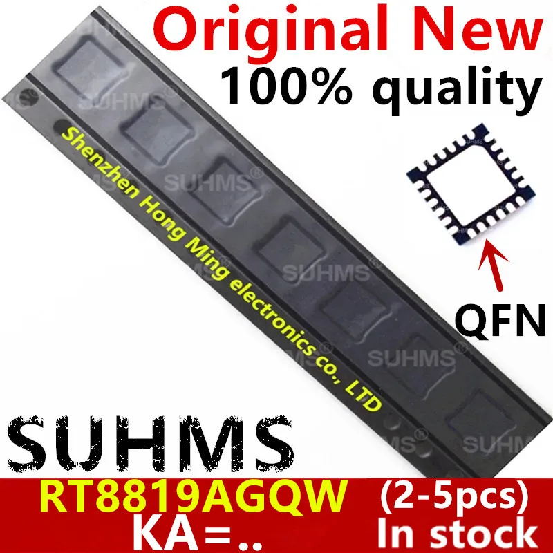 

(2-5piece)100% New RT8819A RT8819AGQW For Code : KA=.. QFN-24