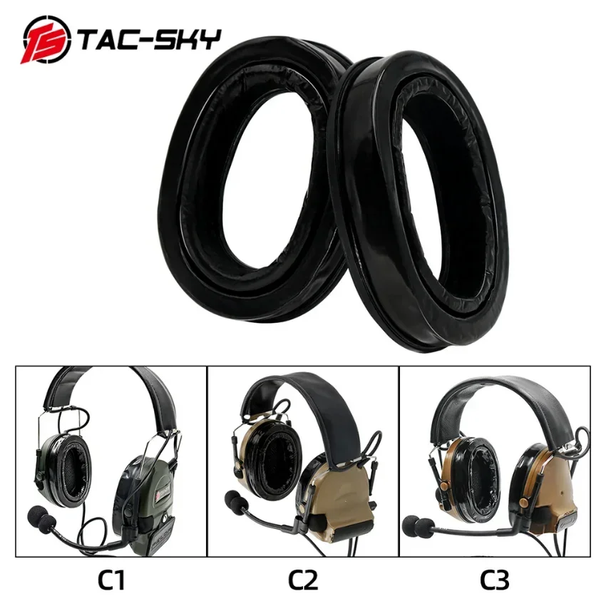 TAC-SKY is compatible with MSA Sordin\COMTAC\3M tactical headset silicone earmuffs, comfortable replacement of tactical earmuffs