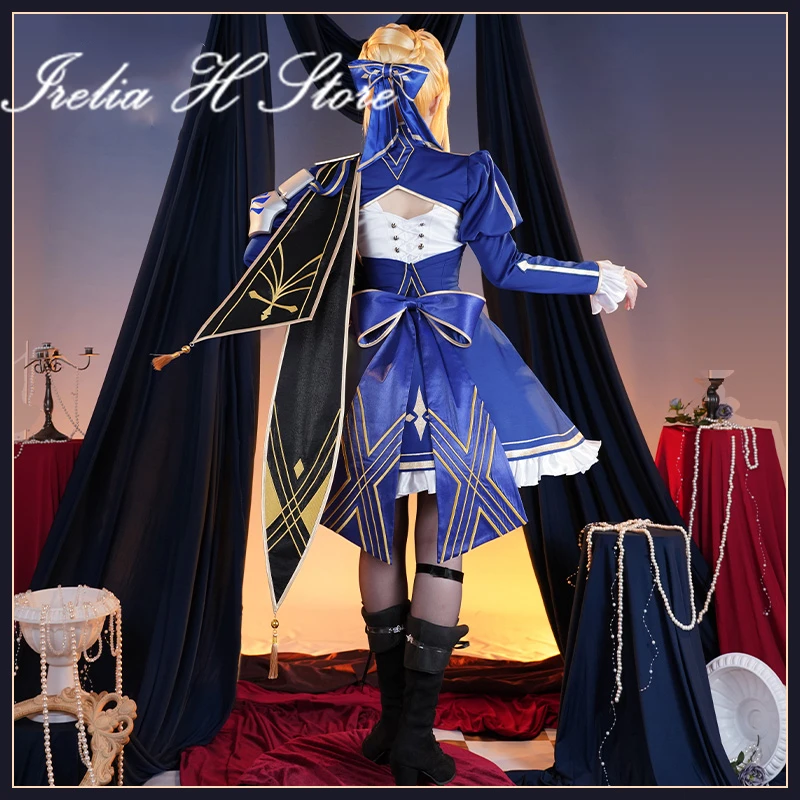 Irelia H Honkai: Star Rail Fate Sabre Altria Pendragon أزياء تنكرية للنساء فستان موحد لعبة الهالوين كيب