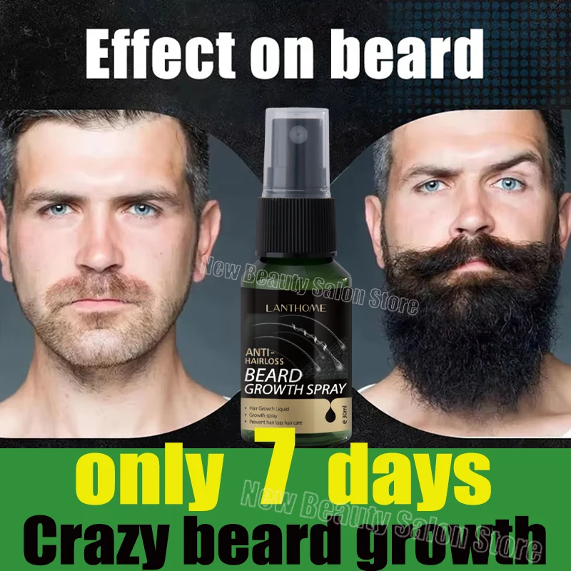 

Biotin Beard Growth Serum Spray For Men Beard Natural Hair Growing Essential Oil Anti-Hair Loss Nourishing Regrowth Products