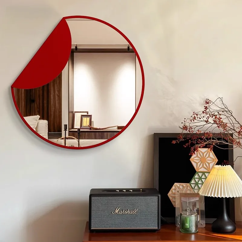 Restaurant high-end decorative painting bathroom mirror painting simple wall red abstract light luxury hanging painting luxury w
