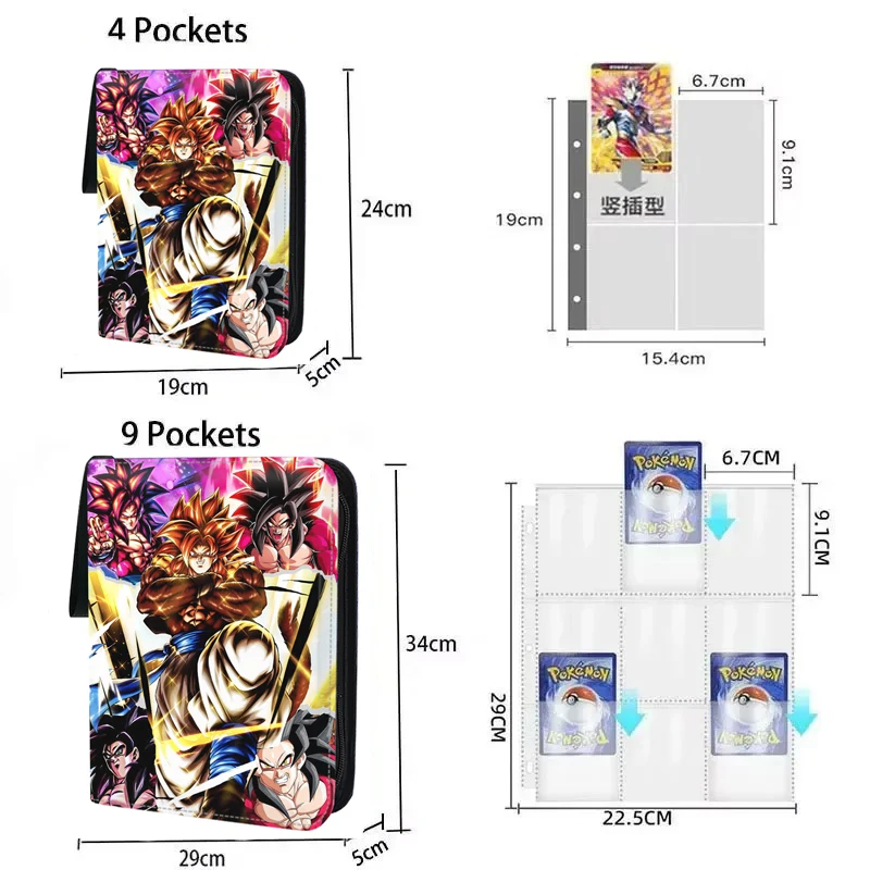 BANDAI Dragon Ball Cards Album Book 400-900Pcs Anime Map Letter Holder Binder Action HD Collection Cards Protector Folder Gifts