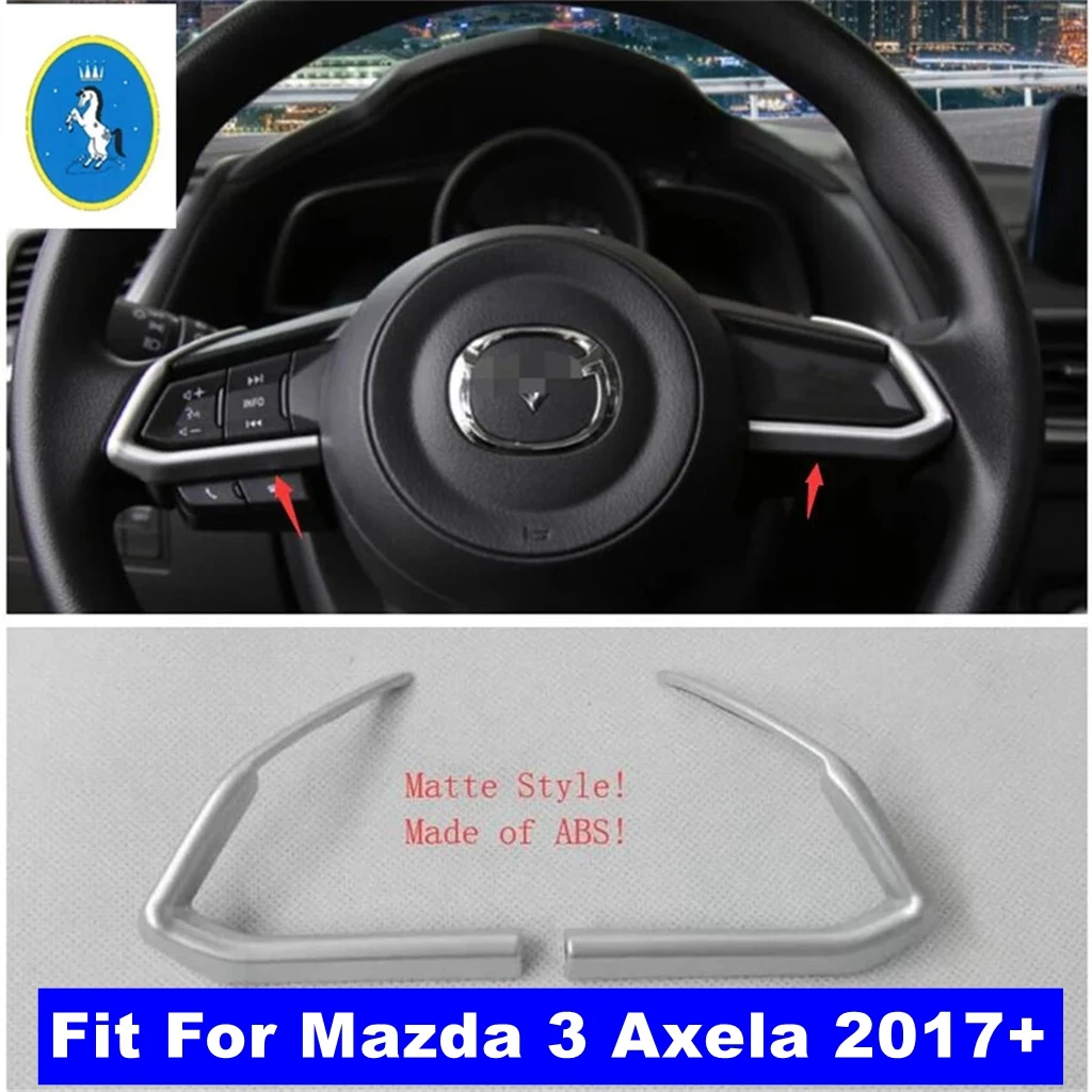 

Carbon Fiber Look Auto Accessories Steering Wheel Decor Frame Cover Trim Kit For Mazda 3 Axela 2017 2018 ABS Interior Refit Kit