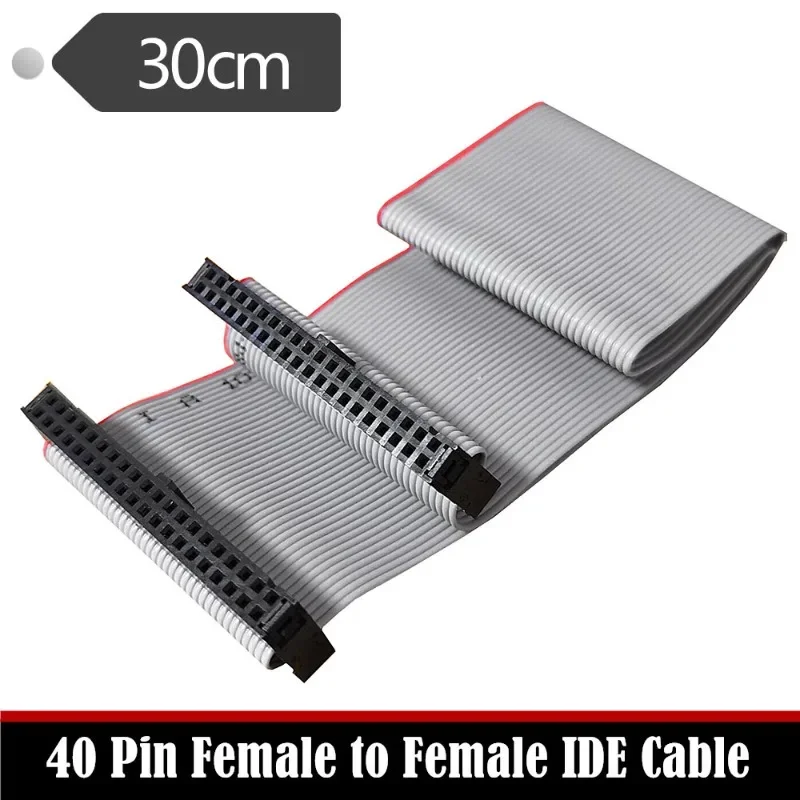 40 Pin Replace Data Cable Female to Female IDE Cable Dual Row IDE Data Extension Cable 30cm for Server Hard Disk