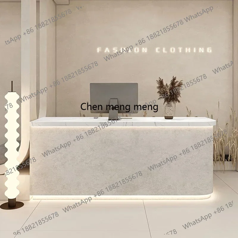 

Reception Desk Luxury Barber Shop Salon Counter Beauty Center Restaurant Front Table Office Furniture Companies Empfangstheke