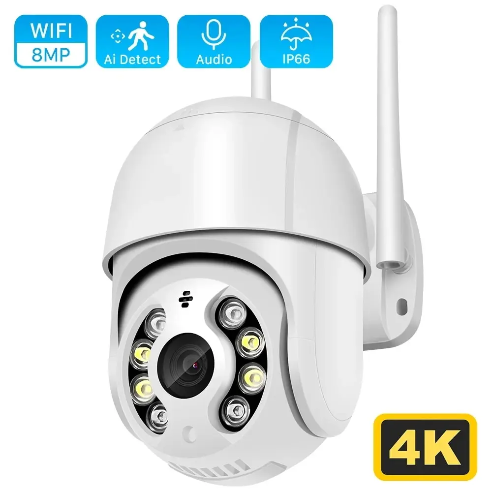 8MP 4K IP Camera 5MP Speed Dome Auto Tracking PTZ Camera Smart Home Outdoor Wireless WIFI Camera Surveillance Monitor