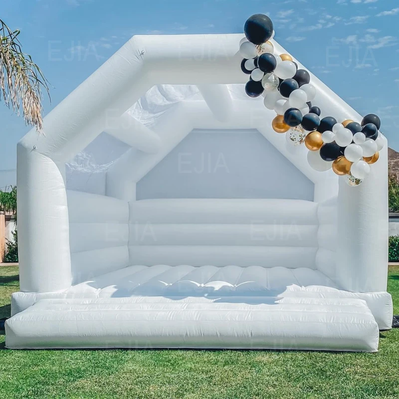 

2024Newly Arched Roof Inflatable Wedding Bounce House Castle Commercial Jumping Bouncy House Tent With Net For Party Wedding