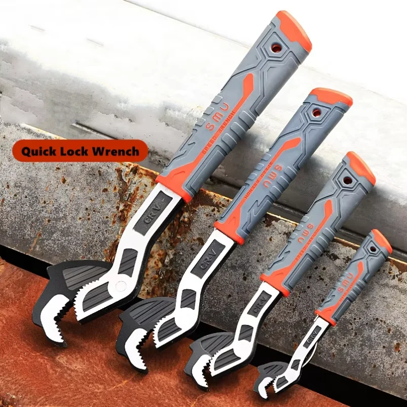 

6/8/10/12 inch niversal Multifunctional Self-Locking Wrench Fast Adjustable Wrench CR-V Bathroom Wrench Plumber Multi Hand Tool