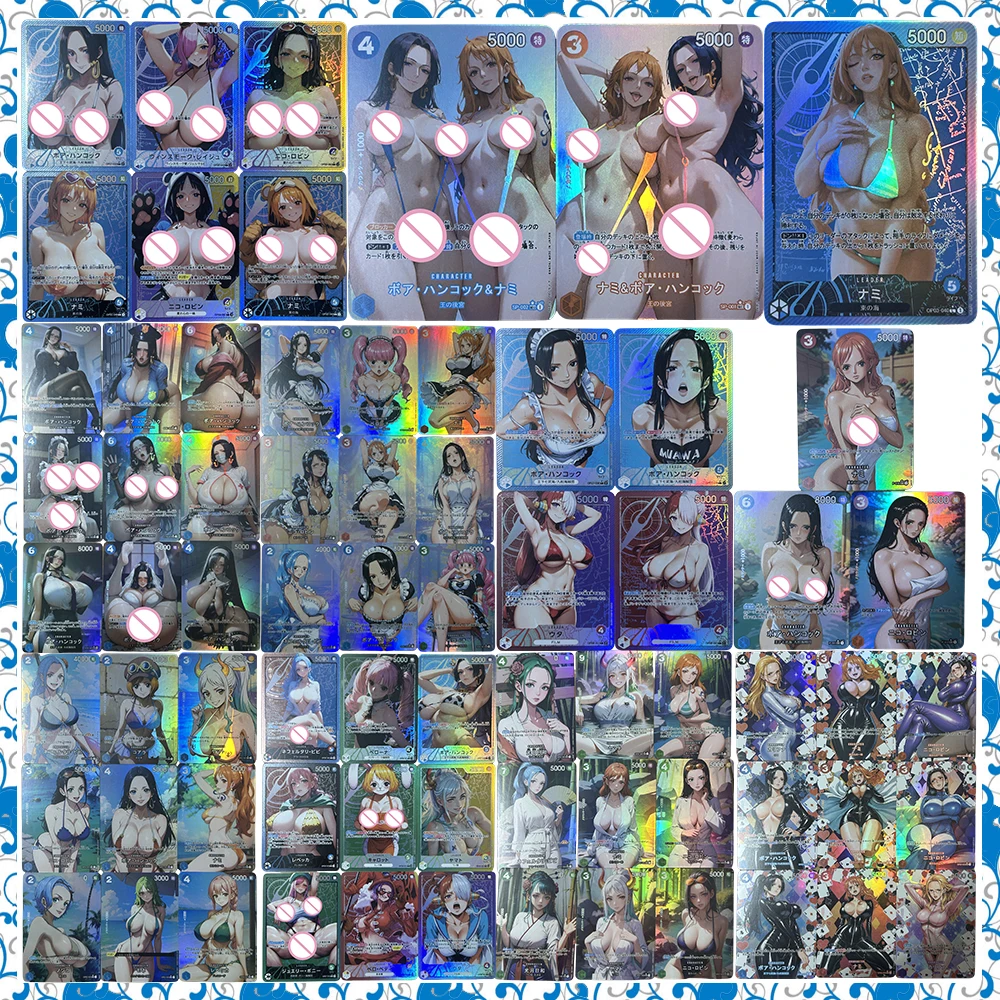 9 stk/set Anime Een Stuk DIY ACG Nami Uta Yamato Boa Hancock Flash Collectible Card Jongen Games Speelgoed Kerst Verjaardagscadeautjes