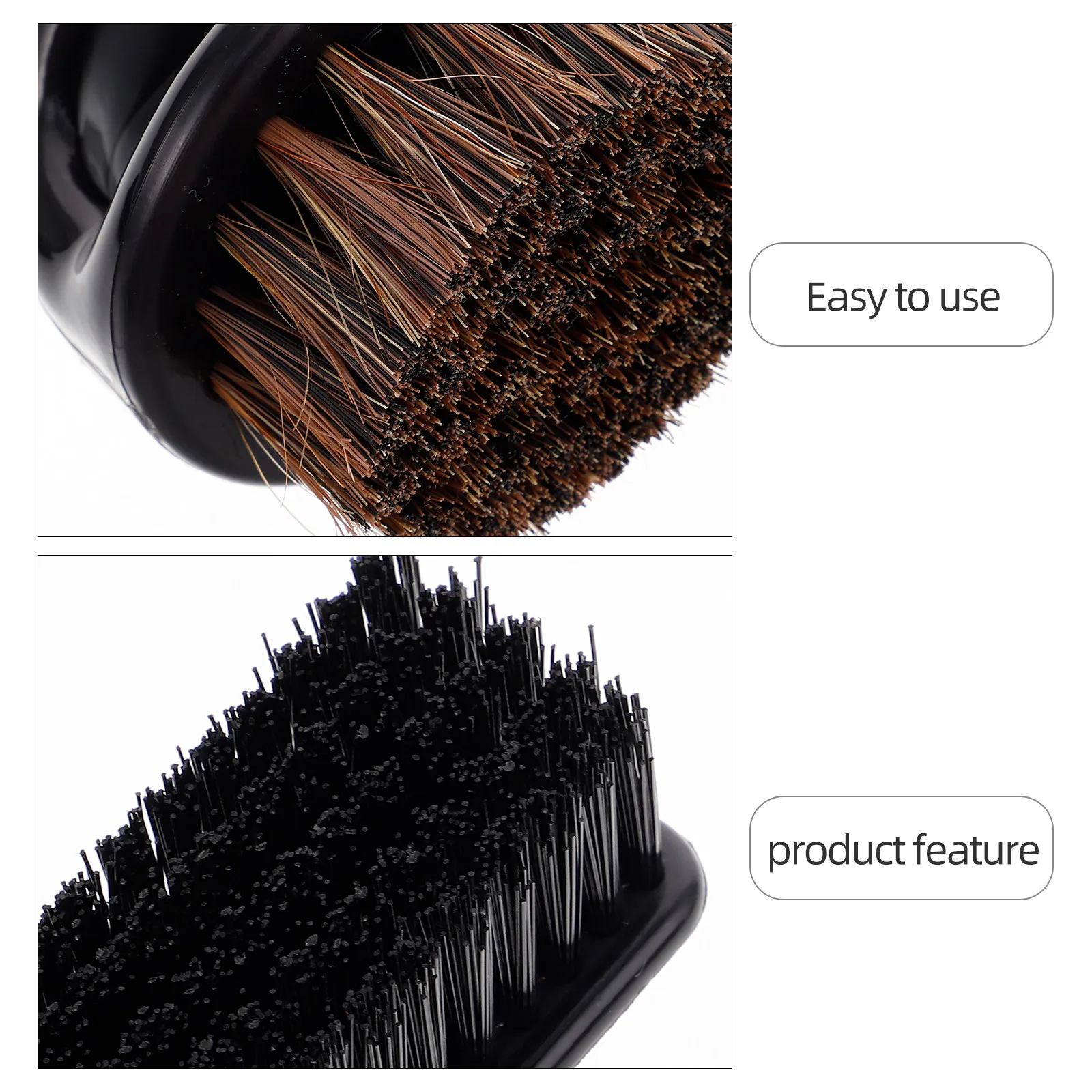 1Set Neck Duster Brush Set Barber Brush Hair Detangler Bristle Ring Scalp Scratcher for Men Beard Styling Tool