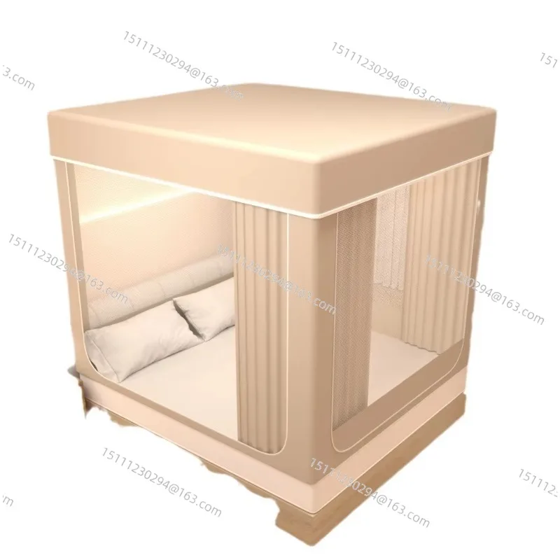 Mosquito Net Household Bedroom Blackout Bed Curtain Integrated Bed Tent Yurt Anti-drop Bed