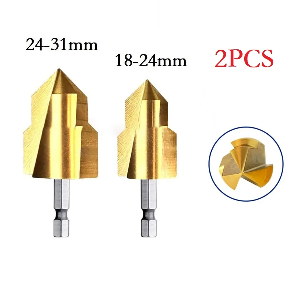 PPR Drill Bit 1/4in Hexagon Shank Step Drill For Plumber Water Pipe Puncher Drill Bit 15-19 Steel Drill Bit Expansion Punch