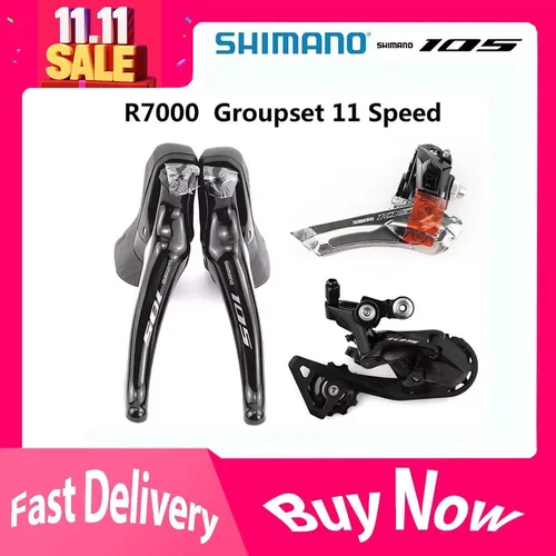 Grupo SHIMANO 105 R7000, desviadores R7000 de 2x11 velocidades, bicicleta de carretera ST + FD + RD, palanca de Control Dual, desviador trasero delantero SS GS