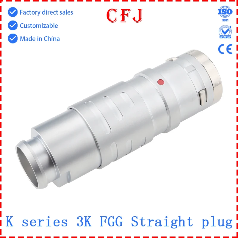 Cfj K سلسلة 3K FGG 2 3 4 5 6 7 8 10 14 16 18 20 22 24 26 30 دبوس دفع سحب قفل دائري مقاوم للماء موصل الطيران