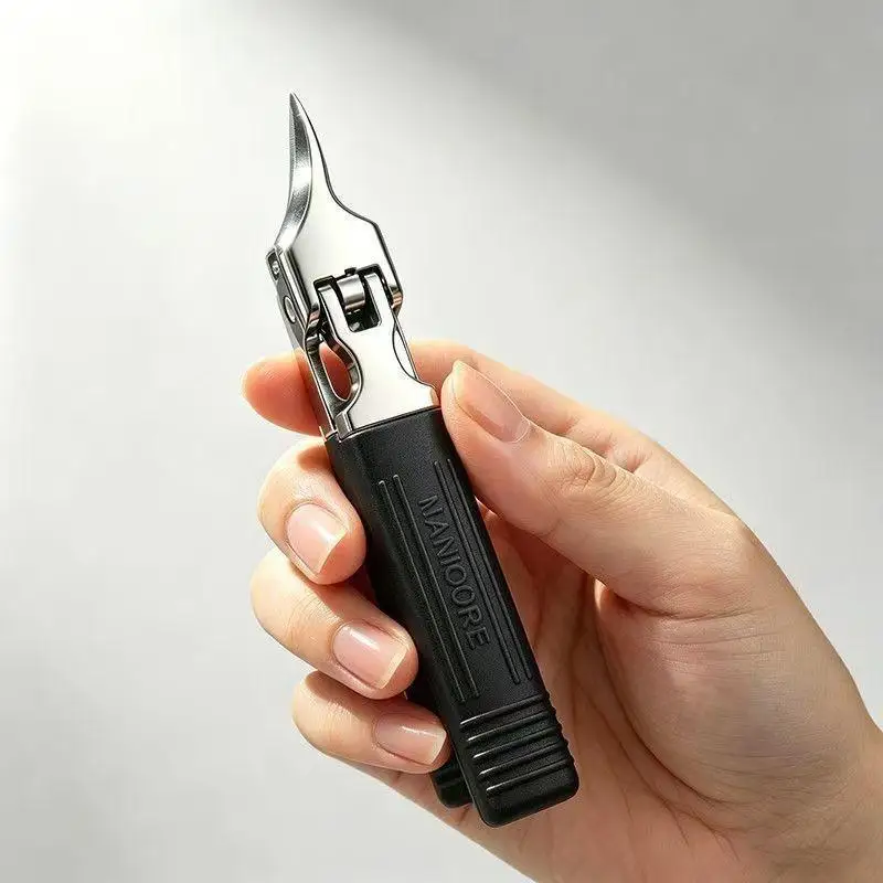 Stainless Steel Ingrown Toenail Clippers Sharp Curved Blade Non Slip Handle Safe Edge Design for Sensitive Skin Foot Care