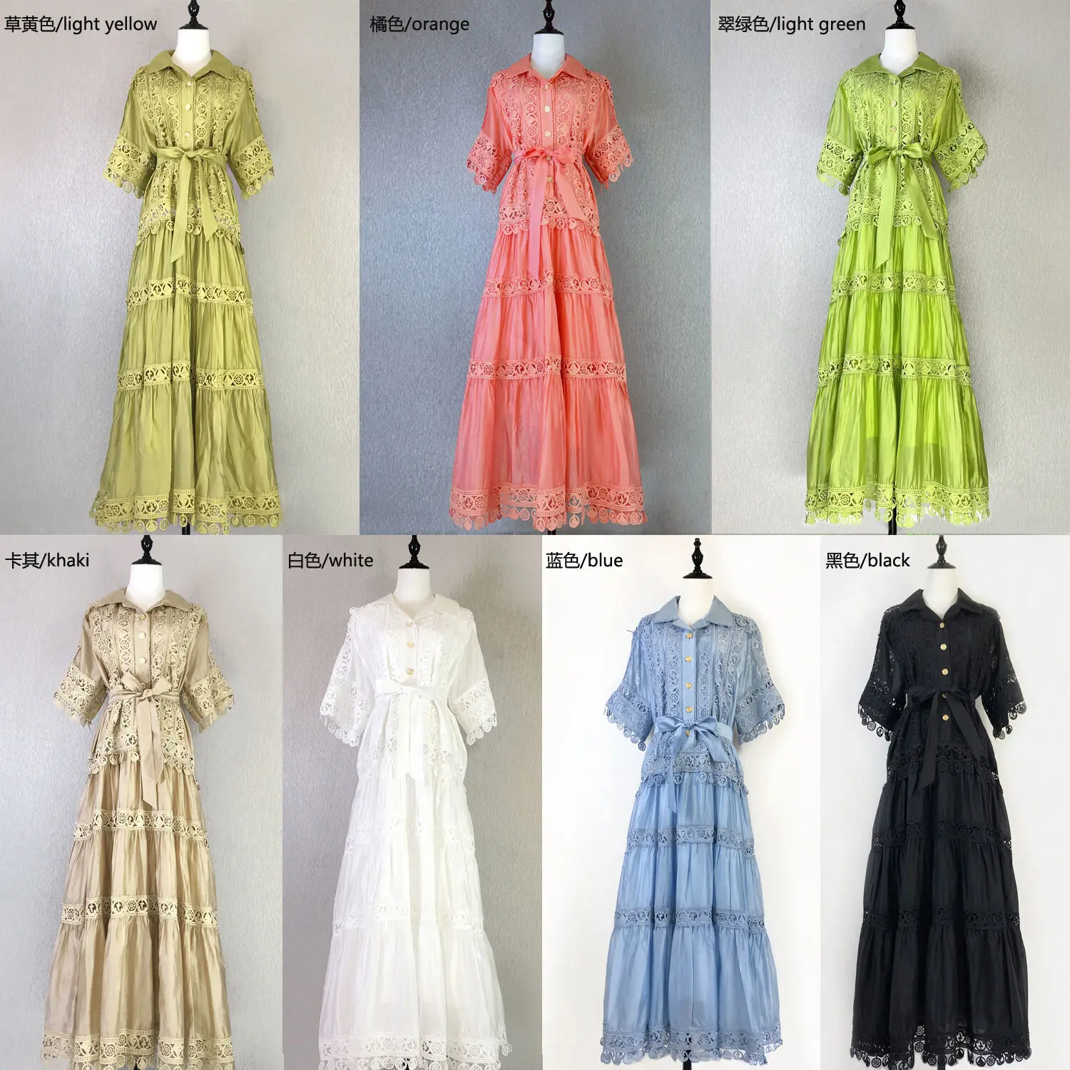 Luxury Long Maxi Dresses Shirt Women Summer Holiday Embroidery Crochet Hollow Out Evening Party Vestidos Loose Elegant Robe