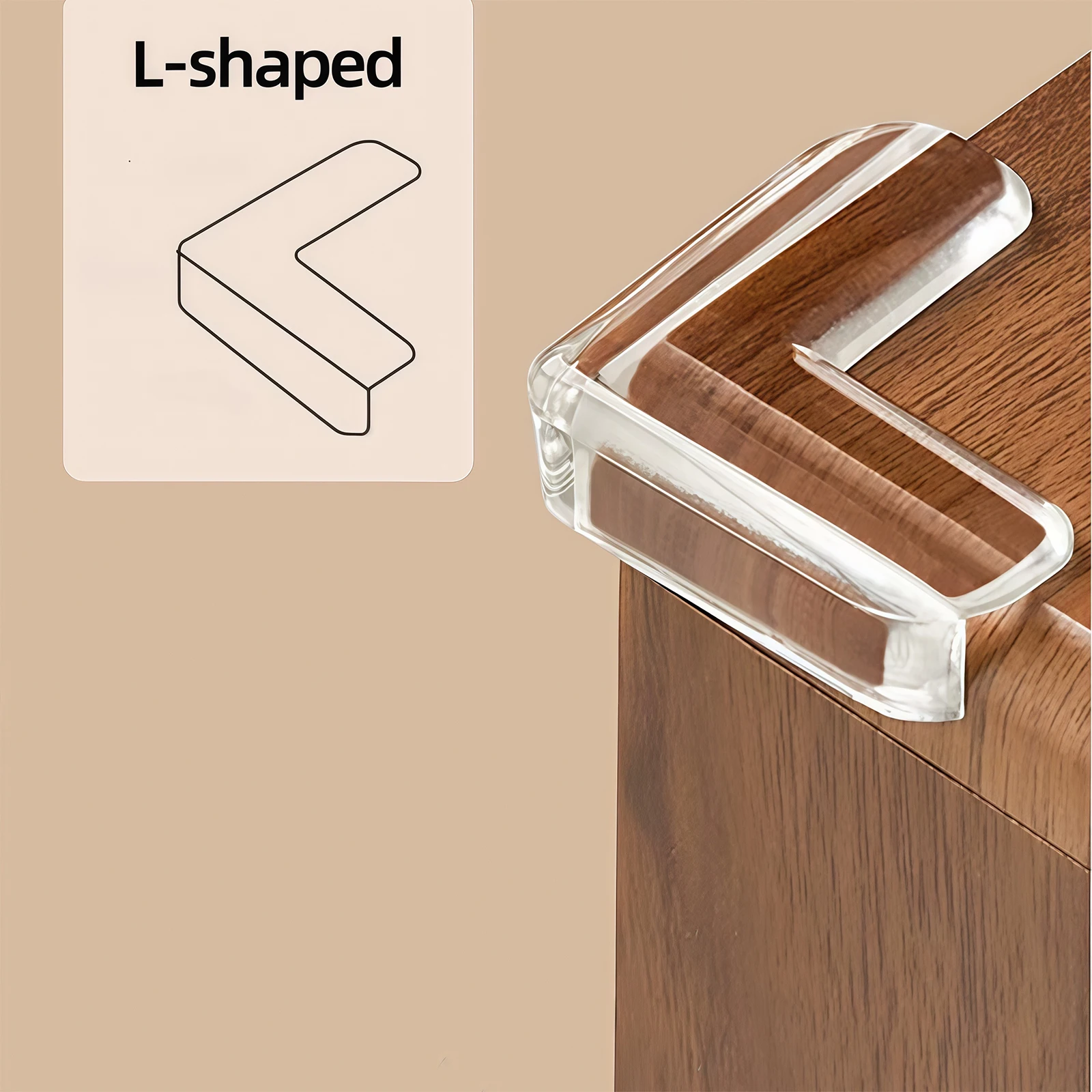 แผ่นกันกระแทกมุมโต๊ะ, ตัวป้องกันขอบหน้าต่างและขอบโต๊ะ, ฝาครอบป้องกันแบบใสสำหรับมุมโต๊ะและตู้