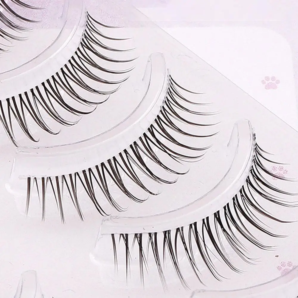 5 pares de pestañas postizas naturales de larga duración extensión de pestañas cruzadas cosméticos útiles maquillaje de ojos reutilizable pestañas postizas