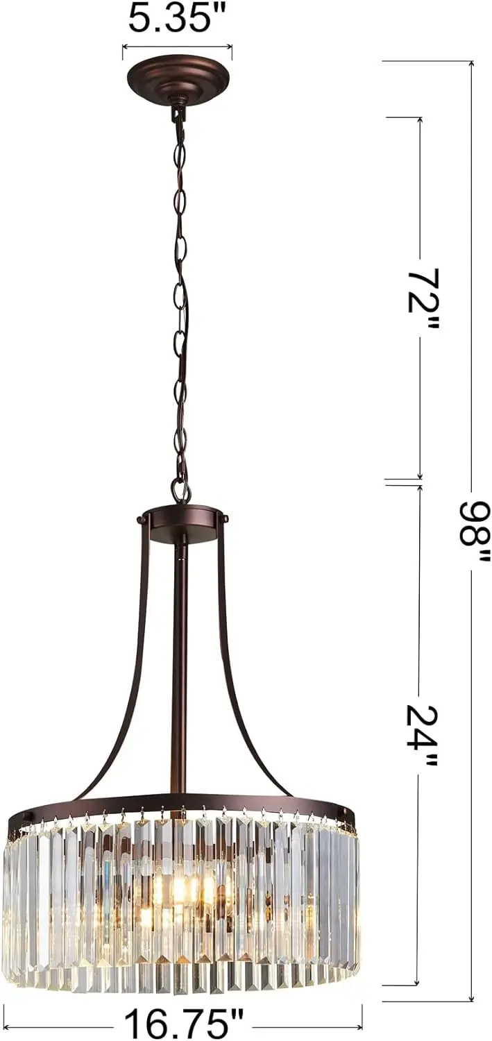 Rubbed Bronze Farmhouse Pendant Lighting Modern Hanging Ceiling Lights Fixtures for Dining Living Room Kitchen Island