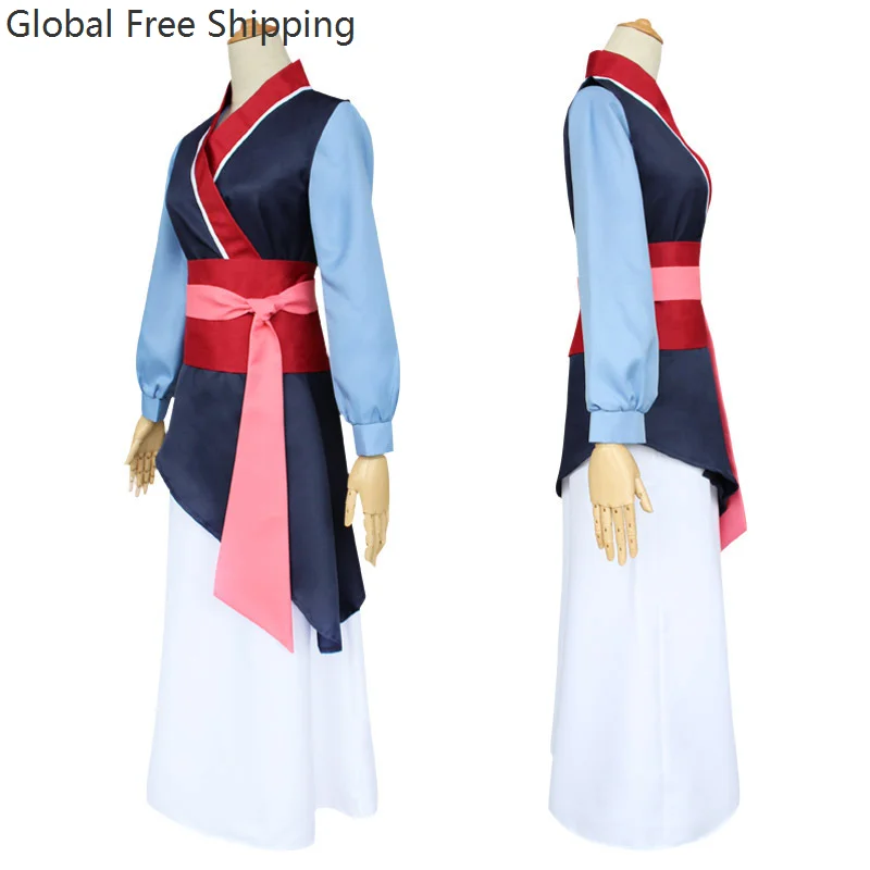 

Mulan Cosplay Costume Women Princess Mu Lan Dress Chinese Hanfu Heroine Outfit For Replacing Father Military Hua Mulan Halloween