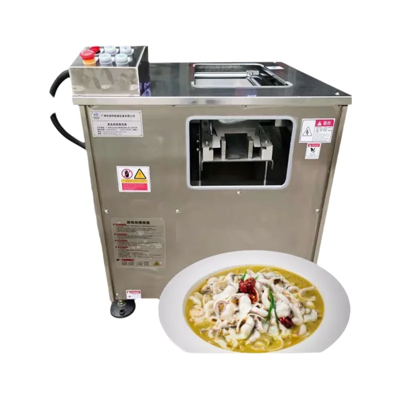 Fully Automatic Double-groove Oblique Fish Fillet Slicing Machine Stainless Steel Fish Meat Slicer Processing Machine