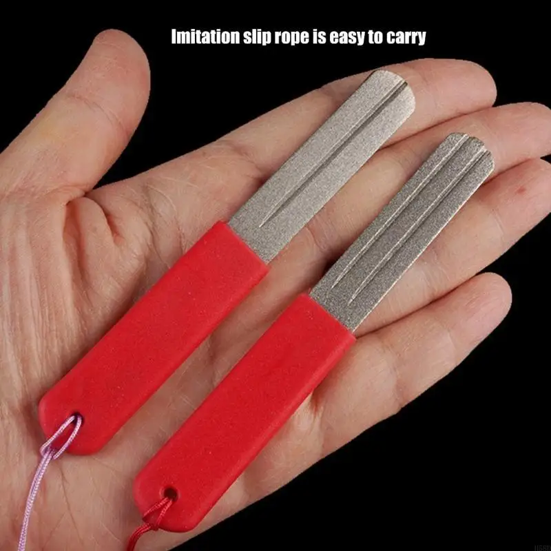 2Pcs Fishing Hook Sharpening File  Grinds Tool for Outdoor Fishing 