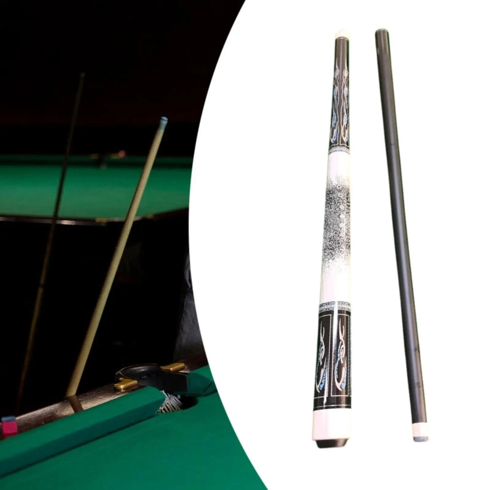 

Pool Cue Carbon Fiber, Two Section,Lightweight Snooker Cue Billiard Pool Stick for Billiard Player,