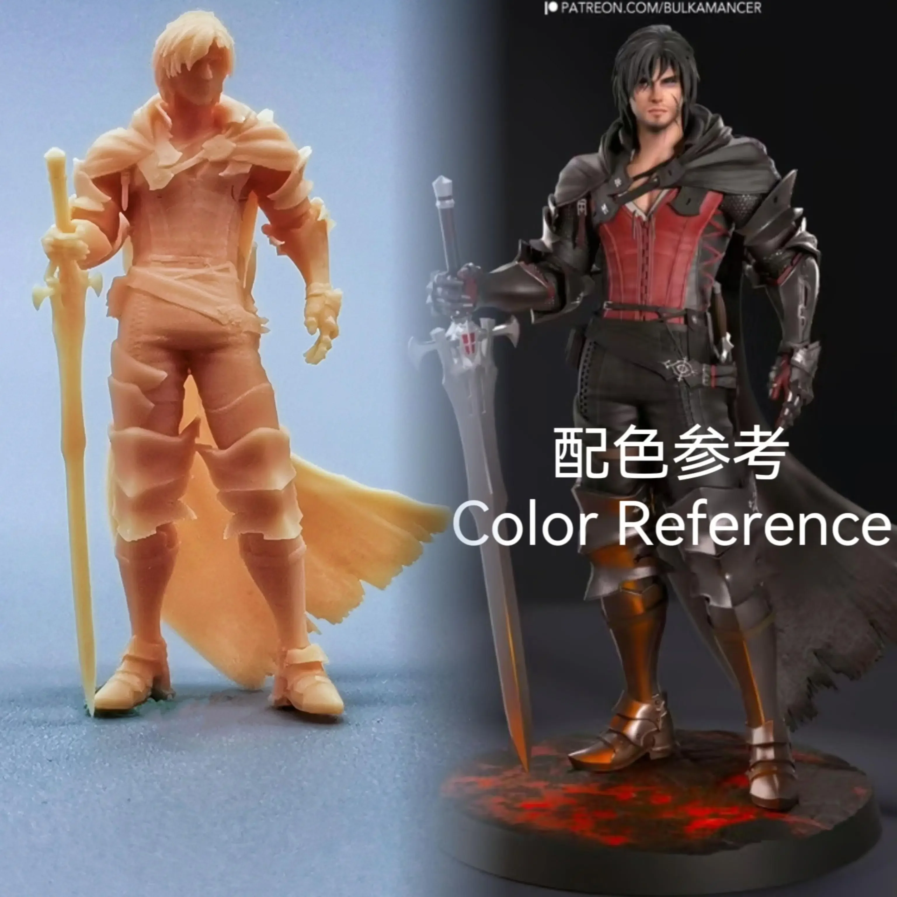 1/64 Figuren Maßstab Modell Harz Schwert Wielding Knight Ungefärbte Miniaturen Diorama Handbemalt C007