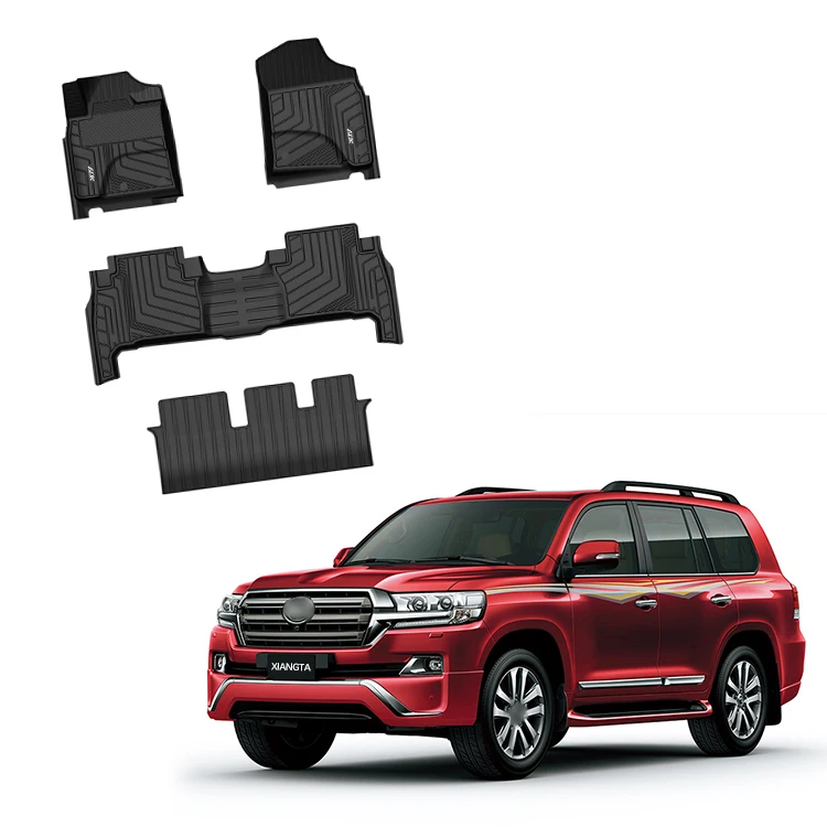 

Tpe Car Mats Front Rear Car Mats for Toyota LAND CRUISER (seven seats) 2010+ High Quality TPE Material Car Floor Mat