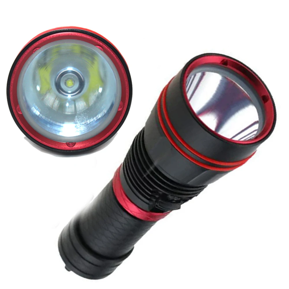 6000LM Powerful LED Dive Flashlight 100 Meter Underwater Waterproof Tactical Lighting Lamp use 18650 OR 26650 Battery