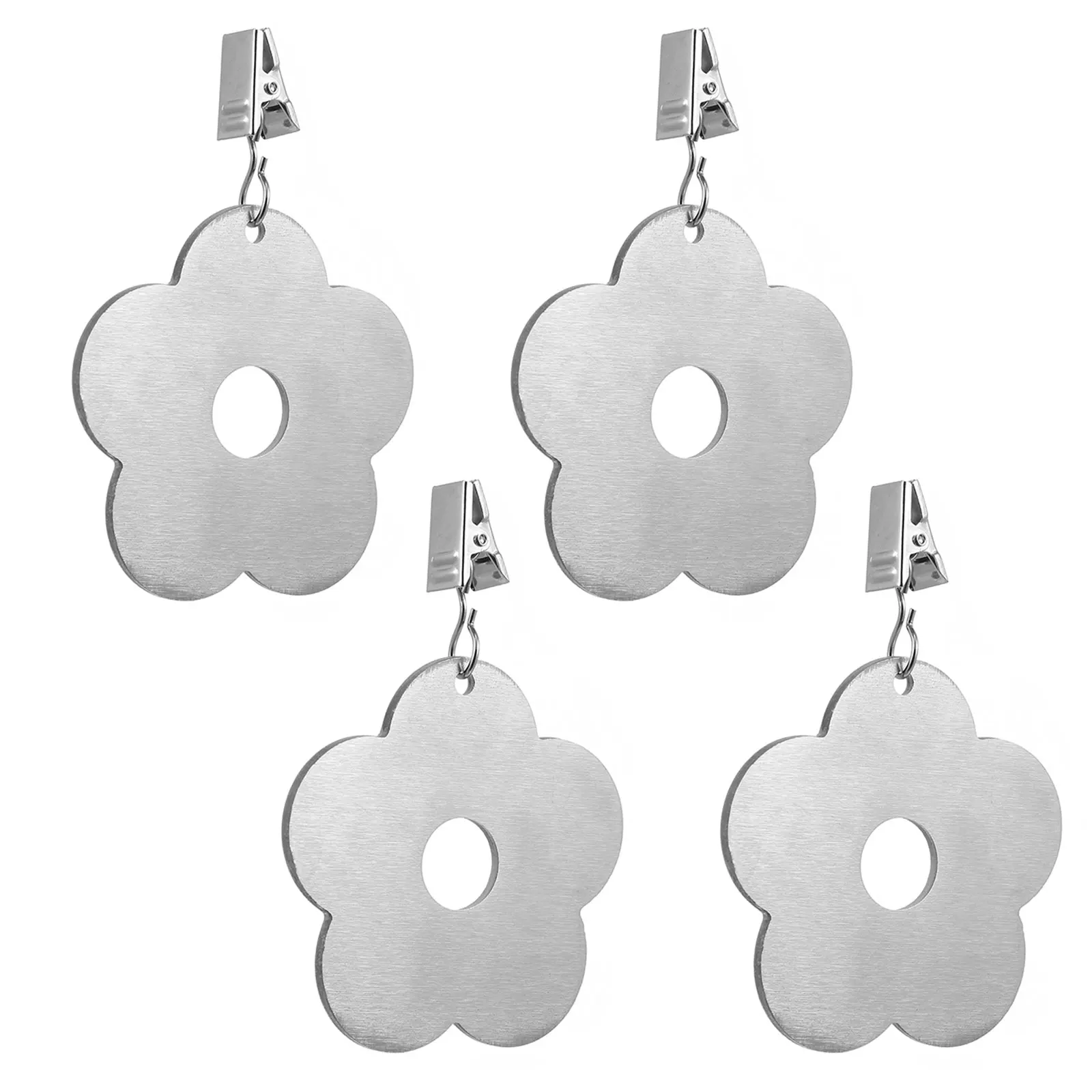 

4 Pcs Tablecloth Weights Stainless Steel Decorative Clips for Dining Table Cover Holders Party Wedding Picnic Outdoor