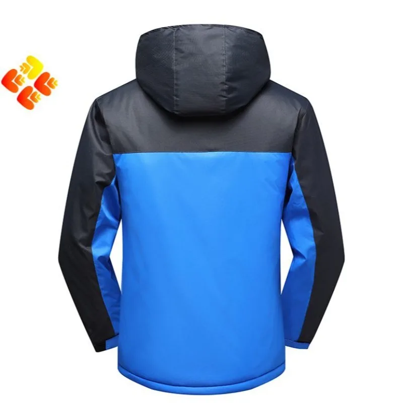 Reflective strip velvet thickened orange tooling men's autumn and winter warm jacket wear-resistant and dirt-resistant overalls view 5