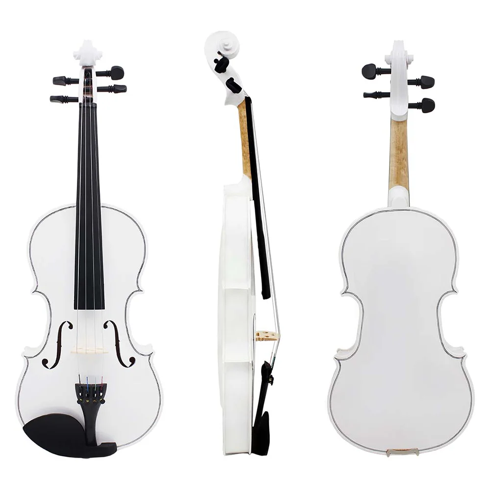 4/4 Acoustic Violin Set - Solid Wood Beginners Violino Basswood Body with Case & Bow  Fiddle Accessories
