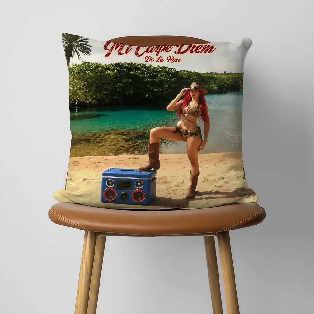 D-De La R-Rose Mi Carpe Diem 30x30cm 45x45cm Pillow Case Decor Protective Covers Comfortable Soft For Sofa Living Room Home Offi