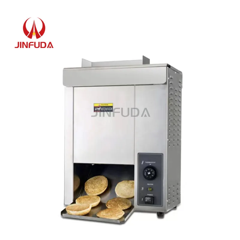 Commercial Automatic Hamburger Waffle Patty Machine Vertical Hot Dog Bun Toaster Hamburger Bread Grill Making Machine