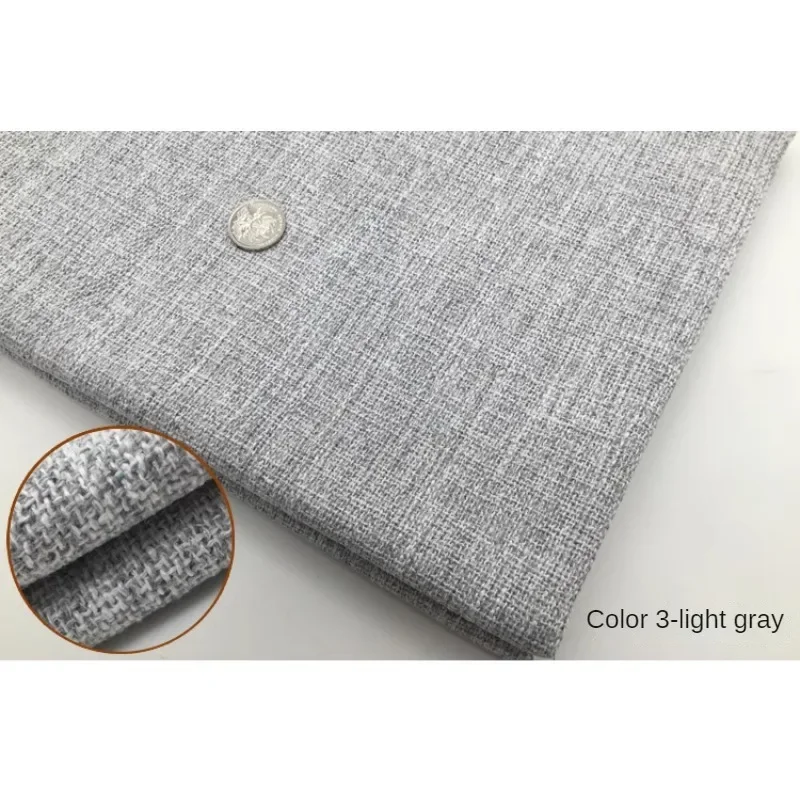 Thickend Cotton Linen Fabric Upholstery By The Meter for Sofa Cover Tablecloth Pillowcases Diy Sewing Cloth Wearable Plain Gray