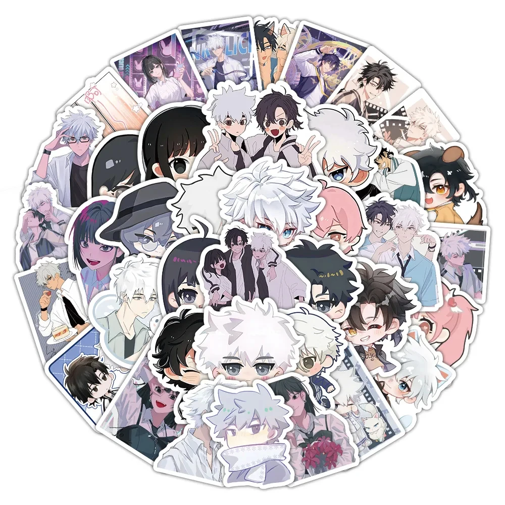 60PCS Link Click Anime Graffiti Stickers Cute Cartoon DIY Toys for Phone Bottle Travel Bag Aesthetic Decals Creative Gifts ﻿