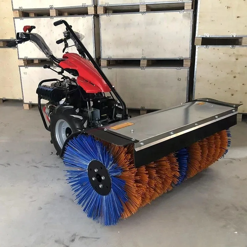 

15 horsepower full gear hand push self-propelled snow plow, and diesel multi-model road snow clearing equipment