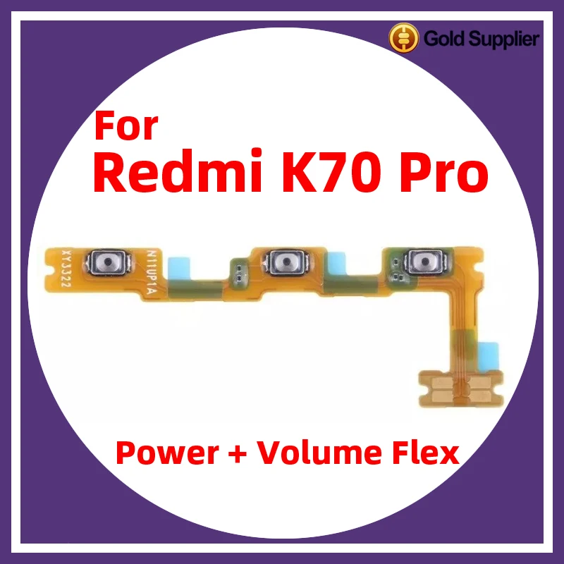 

For Xiaomi Redmi K70 Pro Power ON OFF Volume Camera Key Button Switch Flex Cable Replacement