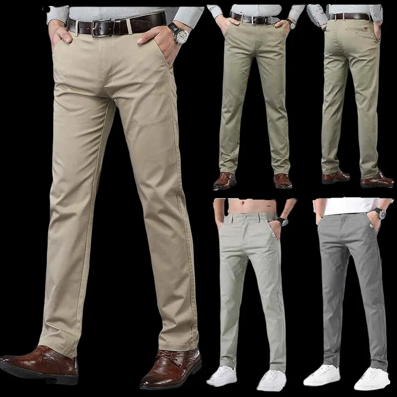 Spring Autumn Men's Casual Pants Business Long Trousers Straight Classic Pant Office Pants Men Trousers