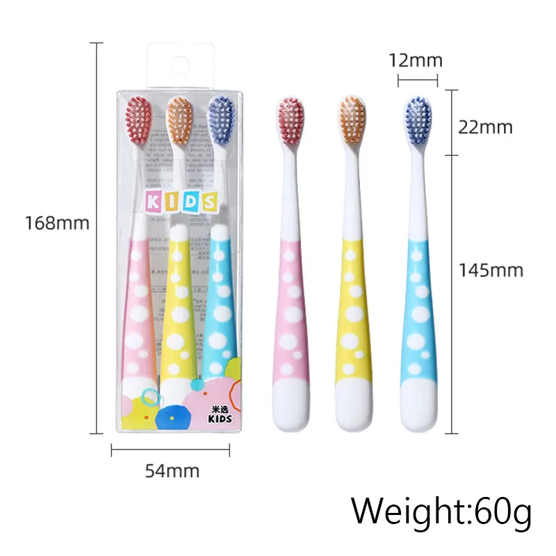 3 PC New Cartoon Children's Soft Bristled Toothbrush Kids Household Baby Teeth Spiral Soft Fur Caring For Dental And Oral Health