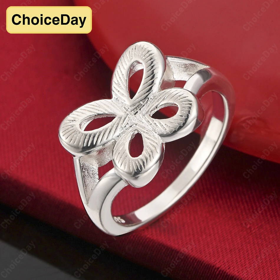 

ChoiceDay Simple 925 Sterling Silver 7/8/9/10 Delicate Butterfly Ring Women Charm Party Accessories Jewelry