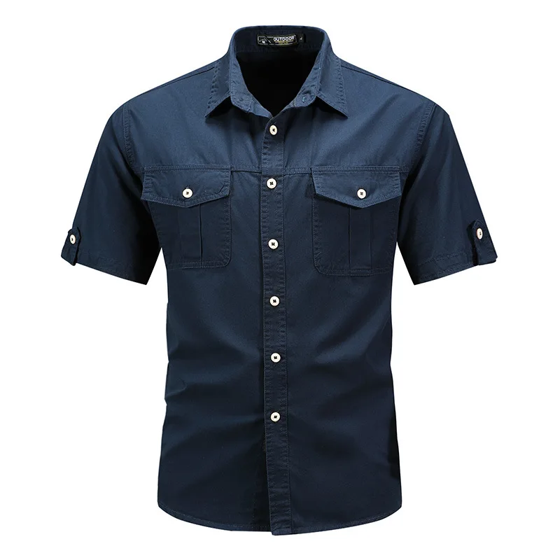 Shirt Men's Short Sleeves 2026 Summer New Trendy Brand Ruffian Handsome Loose Casual Boys Shirt Jacket Men Shirt